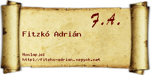 Fitzkó Adrián névjegykártya
