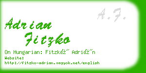 adrian fitzko business card
